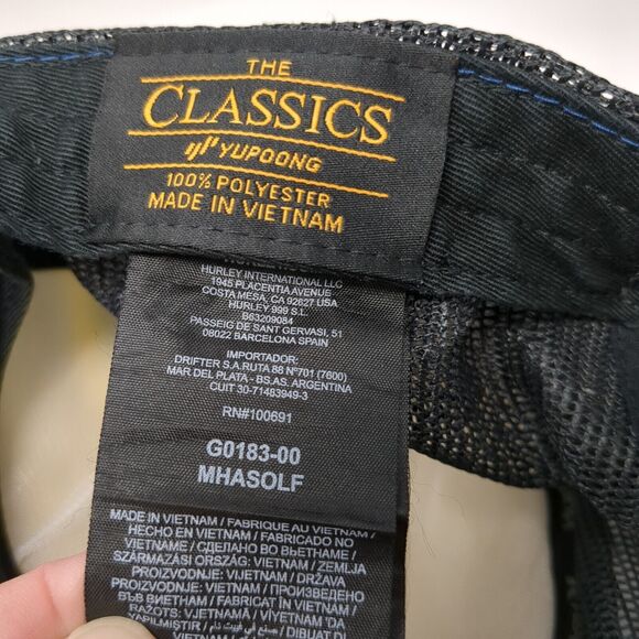 Hurley Snapback Trucker Hat Blue OS Adjustable Stripe Mesh Back Classics Yupoong - Picture 8 of 9